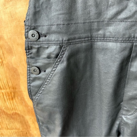 3x1 Black Denim Waxed Shiny Skinny Overalls - Picture 10 of 16